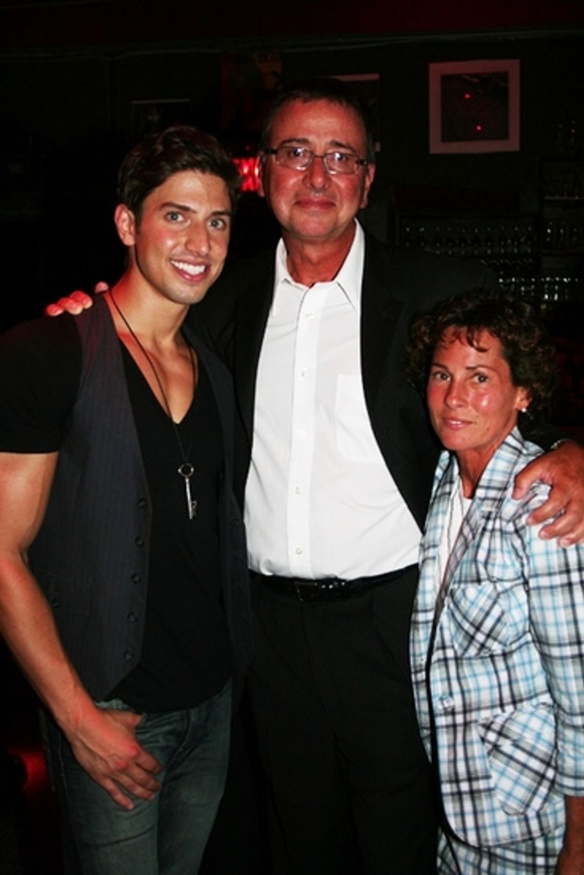Nick Adams with his father Ken Adams and Step Mom Ann Adams at 